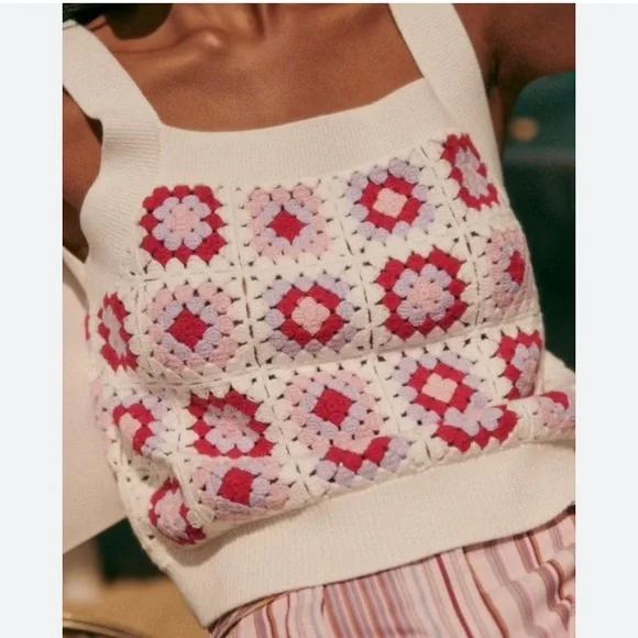 Sézane Ayumi Multicolor vest top - Picture 4 of 4